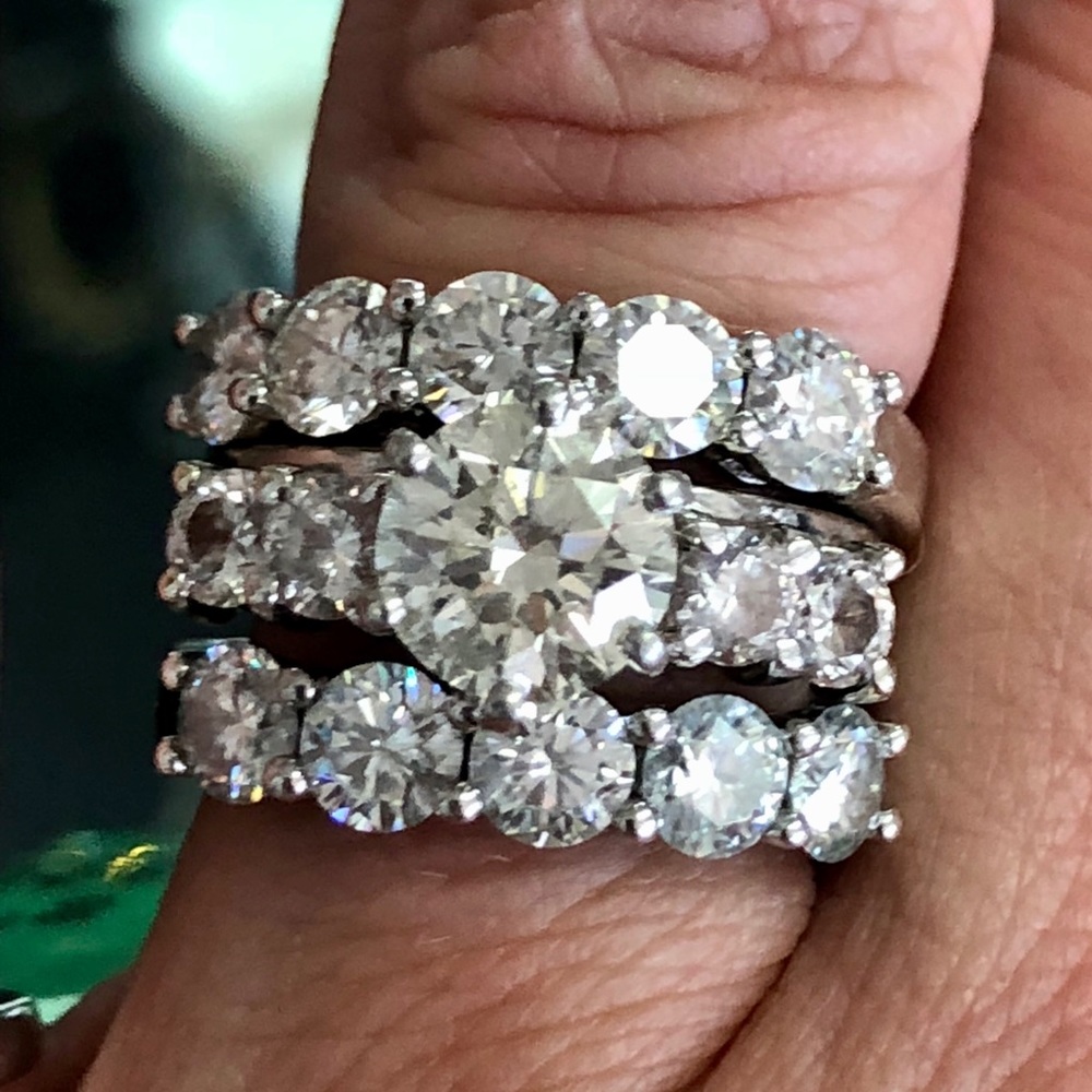 6 Carat Diamond Wedding Set 14k Gold Platinum